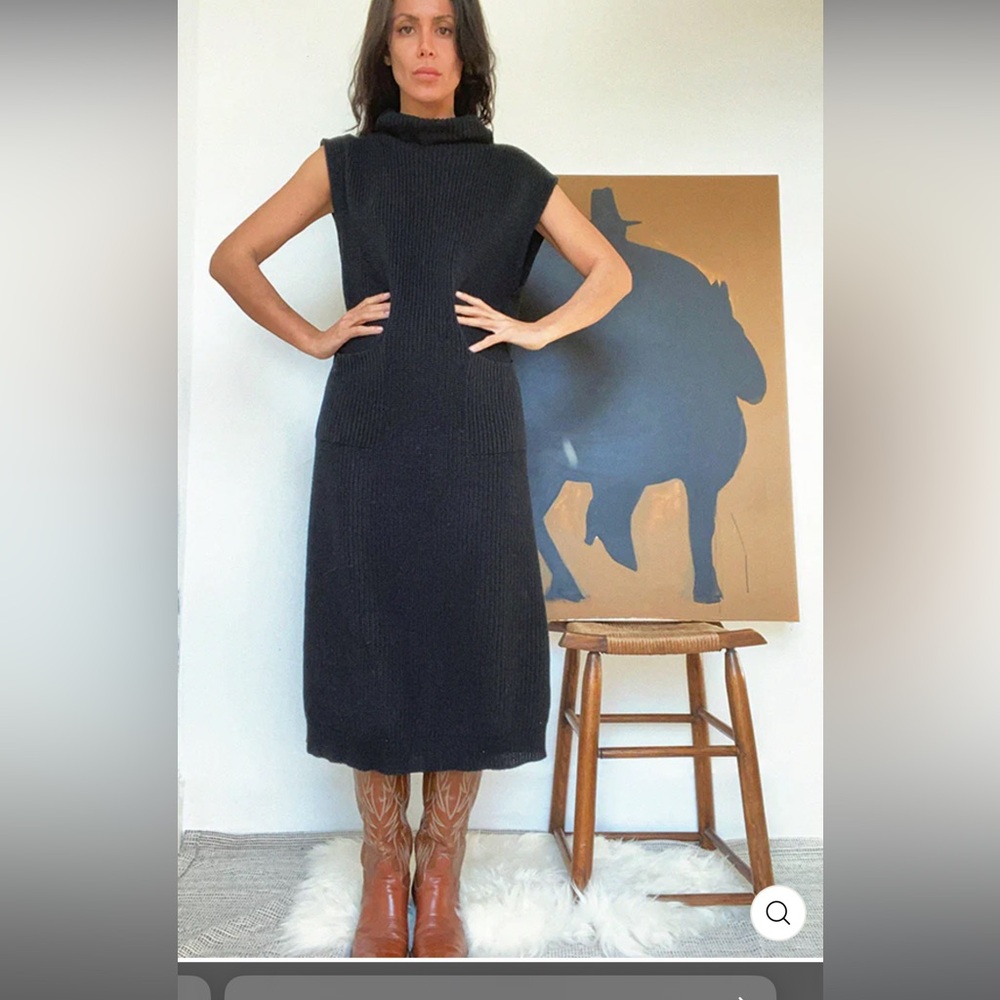 Mara Hoffman BLACK KNIT FADIA DRESS NWT